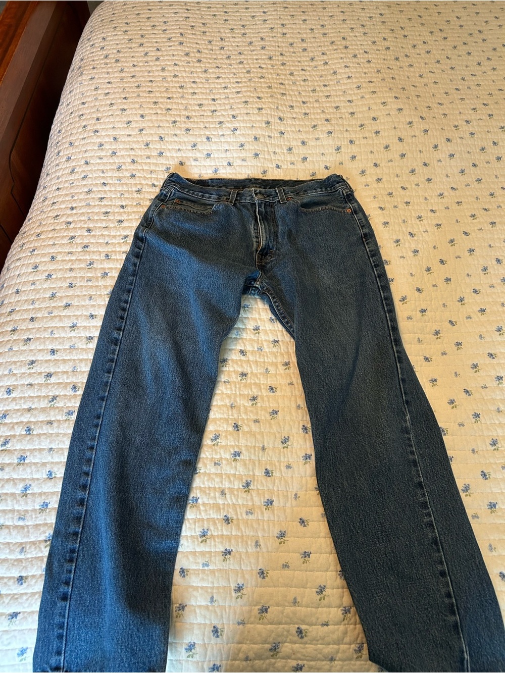 Levi's Men’s Straight Leg Dark Blue Denim Jeans